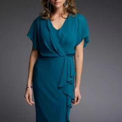Joseph Ribkoff Alonda Dress -Jurken Verkoopwinkel Alondadress Lagoon 5 scaled