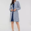 SWING Boucle Blazer Coat -Jurken Verkoopwinkel Boucleblazercoat Navy 2