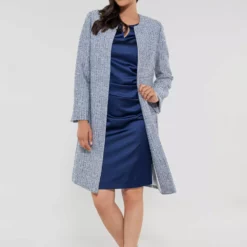 SWING Boucle Blazer Coat 11 SWING Boucle Blazer Coat -Jurken Verkoopwinkel Boucleblazercoat Navy 4