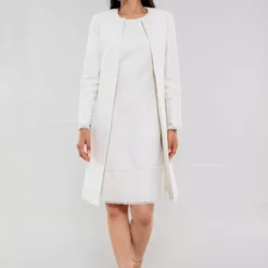 SWING Boucle Blazer Coat Ivory