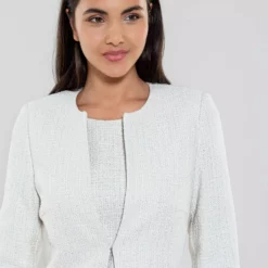 SWING Boucle Blazer Coat Ivory -Jurken Verkoopwinkel Boucleblazercoativory Ivory 5