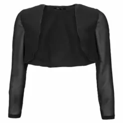 SWING Chiffon Long Sleeve Bolero -Jurken Verkoopwinkel Chiffonlongsleevebolero Black 1