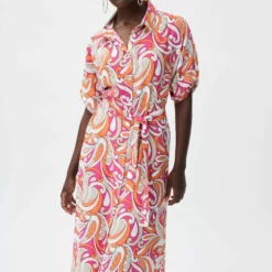 Joseph Ribkoff Chrisley Dress 232114 -Jurken Verkoopwinkel Chrisleydress232114 Vanilla Multi 4 scaled