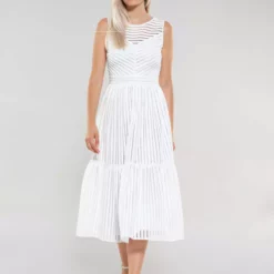 SWING Clará Dress -Jurken Verkoopwinkel Claradress Ivory 4