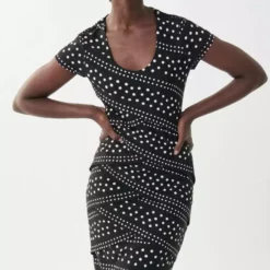 Joseph Ribkoff Cleve Dress -Jurken Verkoopwinkel Clevedress BlackWhite 3