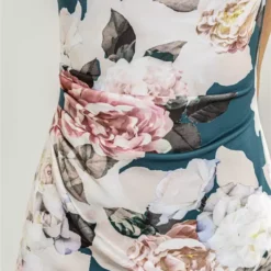 SWING Cocktail Jurk Gedrapeerd Met Bloemenprint 15 SWING Cocktail Jurk Gedrapeerd Met Bloemenprint -Jurken Verkoopwinkel Cocktailjurkgedrapeerdmetbloemenprint4