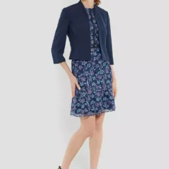 SWING Crepe Bolero 4AE01000 -Jurken Verkoopwinkel Crepebolero4AE01000 Navy 5