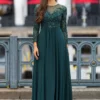 Christian Koehlert Delphine Dress -Jurken Verkoopwinkel Delphinedress Botanicalgreen 1 scaled