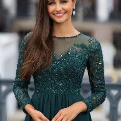 Christian Koehlert Delphine Dress -Jurken Verkoopwinkel Delphinedress Botanicalgreen 4 scaled