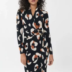 Joseph Ribkoff Elma Dress -Jurken Verkoopwinkel Elmadress Black 4 scaled