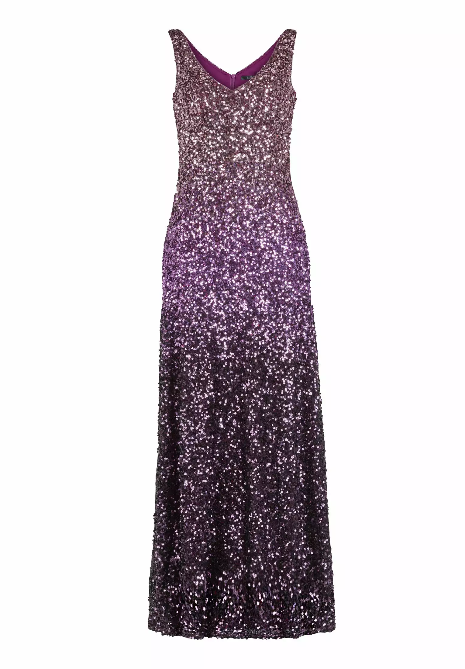 Vera Mont Evening Purple Sequin Dress 4 Vera Mont Evening Purple Sequin Dress - Afbeelding 2