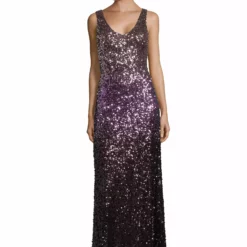 Vera Mont Evening Purple Sequin Dress
