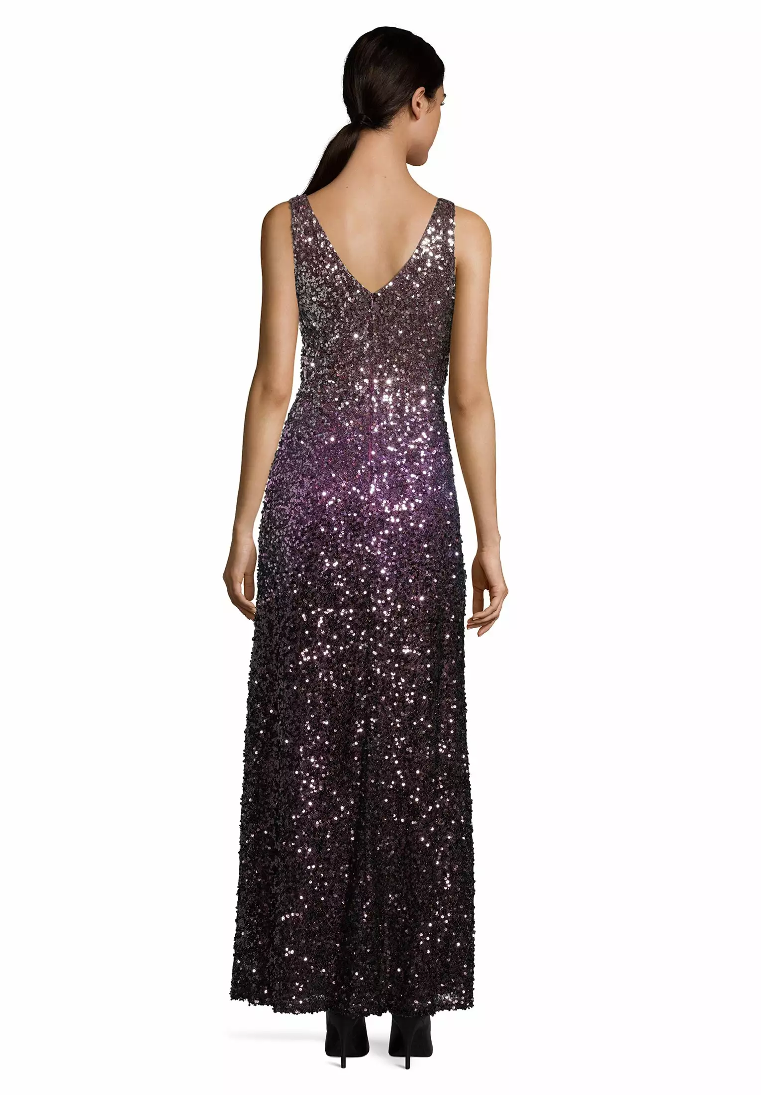 Vera Mont Evening Purple Sequin Dress 5 Vera Mont Evening Purple Sequin Dress - Afbeelding 3