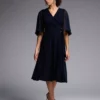Joseph Ribkoff Flare Dress 231757 -Jurken Verkoopwinkel Flaredress231757 Midnightblue 1 scaled