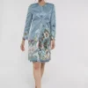 SWING Flower Blazer Coat -Jurken Verkoopwinkel Flowerblazercoat Seablue 1