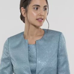 SWING Flower Blazer Coat -Jurken Verkoopwinkel Flowerblazercoat Seablue 6