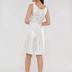 SWING Flower Jaquard Dress -Jurken Verkoopwinkel Flowerjaquarddress Ivory 3