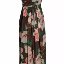 SWING Ginevra Maxi Flower Dress 13 SWING Ginevra Maxi Flower Dress -Jurken Verkoopwinkel Ginevradressbrown2
