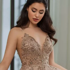 Christian Koehlert Gwenda Dress 0741 -Jurken Verkoopwinkel Gwendadress0741 MacadamiaNut 3