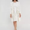 SWING Jaquard Blazer Coat -Jurken Verkoopwinkel Jaquardblazercoat Ivory 2