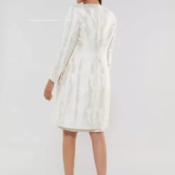 SWING Jaquard Blazer Coat -Jurken Verkoopwinkel Jaquardblazercoat Ivory 3