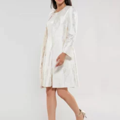 SWING Jaquard Blazer Coat -Jurken Verkoopwinkel Jaquardblazercoat Ivory 4