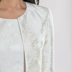 SWING Jaquard Blazer Coat -Jurken Verkoopwinkel Jaquardblazercoat Ivory 5
