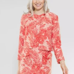 SWING Jaquard Blzr Short -Jurken Verkoopwinkel Jaquardblzrshort Vulcanored 5