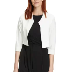 Vera Mont Jersey Blzr Jacket -Jurken Verkoopwinkel Jerseyblzrjacket White 2