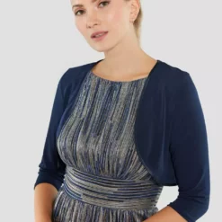 SWING Jersey Bolero Met 3-4 Mouw 25 SWING Jersey Bolero Met 3-4 Mouw -Jurken Verkoopwinkel Jerseyboleromet3 4mouw Navy 6