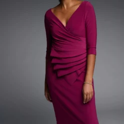 Joseph Ribkoff 223715 -Jurken Verkoopwinkel JosephRibkoff223715 Mulberry 4 scaled