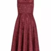 SWING Lace Dress Bordeaux -Jurken Verkoopwinkel LacedressBordeaux 1