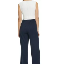 Vera Mont Lara Jumpsuit Dark Blue / Cream -Jurken Verkoopwinkel LarajumpsuitDarkBlue Cream 3