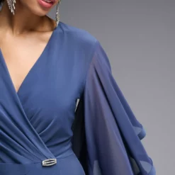 Joseph Ribkoff Leisha Dress 231771 Mineral Blue -Jurken Verkoopwinkel Leishadress231771MineralBlue 4 scaled