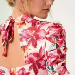 KLEO Maddy Dress KL0192 7 KLEO Maddy Dress KL0192 -Jurken Verkoopwinkel MaddydressKL0192 MultiRed 3