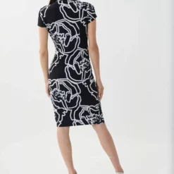 Joseph Ribkoff Marelli Dress -Jurken Verkoopwinkel Marellidress BlackWhite 3 scaled