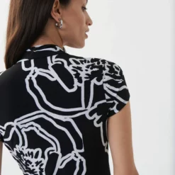 Joseph Ribkoff Marelli Dress -Jurken Verkoopwinkel Marellidress BlackWhite 5 scaled