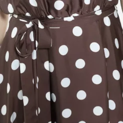SWING Marigold Dot Dress -Jurken Verkoopwinkel Marigolddotdress Earthbrown 5