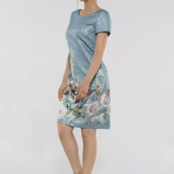 SWING Marila Flower Dress -Jurken Verkoopwinkel Marilaflowerdress Seablue 4
