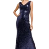 Dresses Boutique Maxi Sequin Dress Navy Navy -Jurken Verkoopwinkel MaxisequindressnavyNavy 1