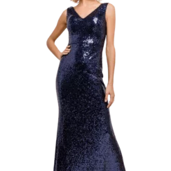 Dresses Boutique Maxi Sequin Dress Navy Navy