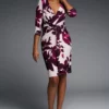 Joseph Ribkoff Melania Dress -Jurken Verkoopwinkel Melaniadress Mulberry 1 scaled