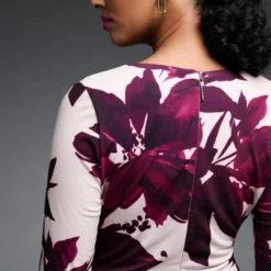 Joseph Ribkoff Melania Dress -Jurken Verkoopwinkel Melaniadress Mulberry 5 scaled
