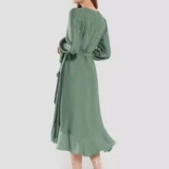 SWING Messel Dress -Jurken Verkoopwinkel Messeldress Mossgreen 3