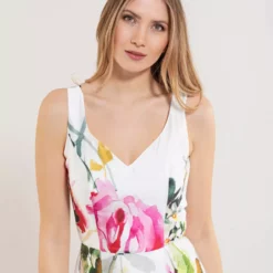 SWING Midi Bloemenjurk Mouwloos 11 SWING Midi Bloemenjurk Mouwloos -Jurken Verkoopwinkel Midibloemenjurkmouwloos 3