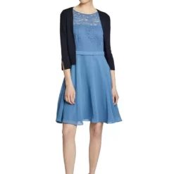 Vera Mont Mira Viscose Bolero -Jurken Verkoopwinkel Miraviscosebolero Nightsky 4
