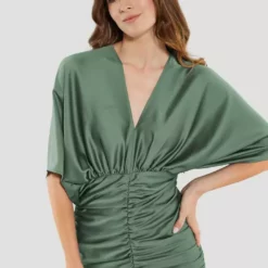 SWING Palerma Dress 5AE10100 -Jurken Verkoopwinkel Palermadress5AE10100 Mossgreen 5