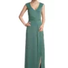 Vera Mont Pesse Dress -Jurken Verkoopwinkel Pessedress Green gold 1