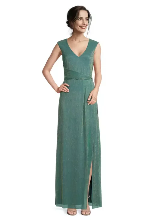 Vera Mont Pesse Dress -Jurken Verkoopwinkel Pessedress Green gold 1