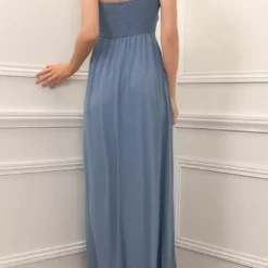 Dresses Boutique Plisse Evening Maxi Dress -Jurken Verkoopwinkel Plisseeveningmaxidress Denim 3